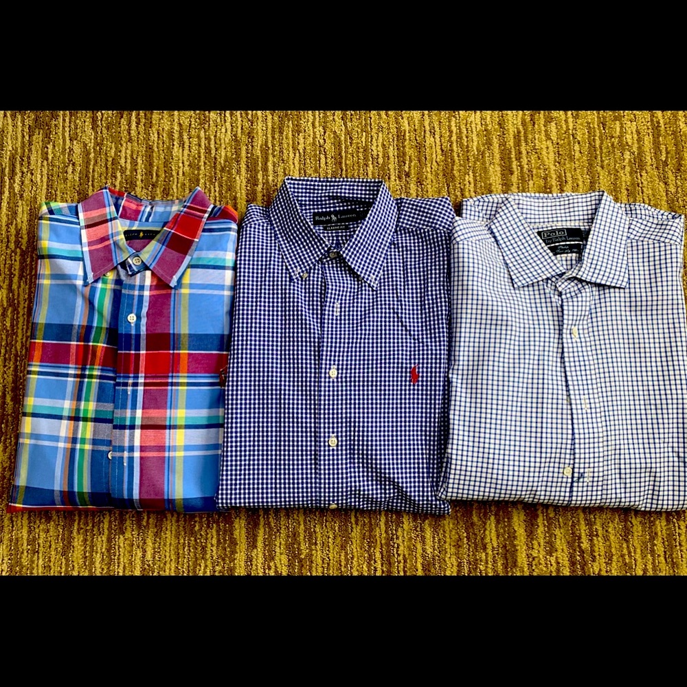 THREE Ralph Lauren button down shirts bundle